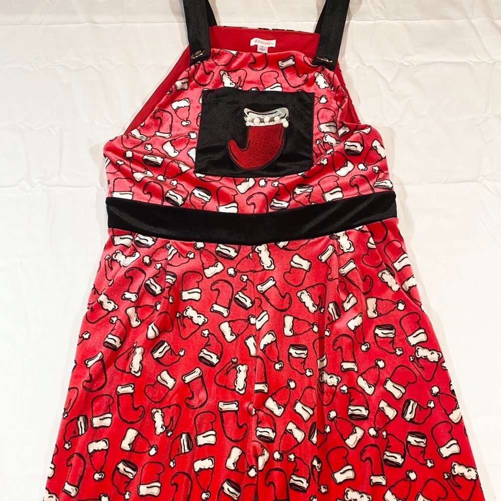 Christmas Velour Overalls